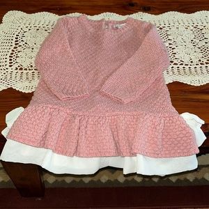 Catherine Malandrino mini sweater dress. Pink with gold flecks.Size 18 months